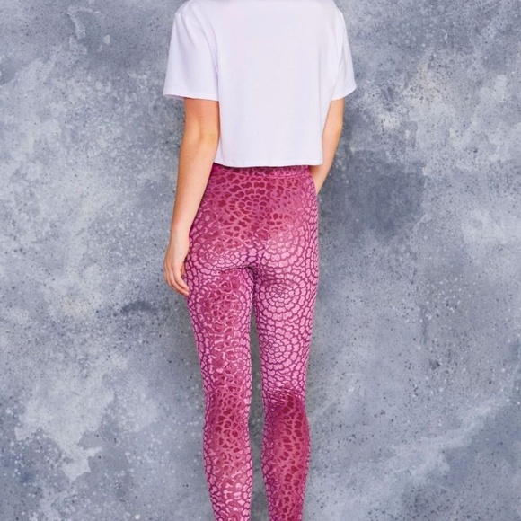 Burned Velvet Dahlia Leggings - SOLD OUT ON SITE - Picture 2 of 3